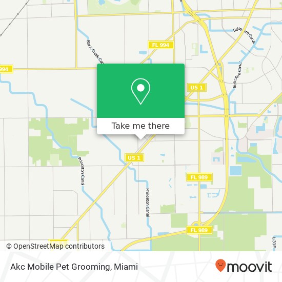 Mapa de Akc Mobile Pet Grooming