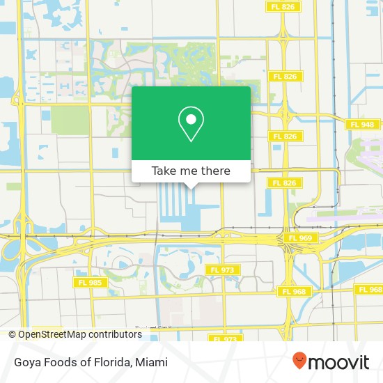 Goya Foods of Florida map