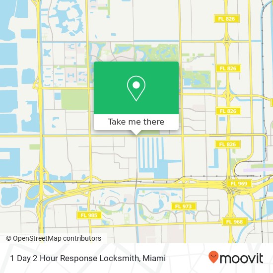 1 Day 2 Hour Response Locksmith map