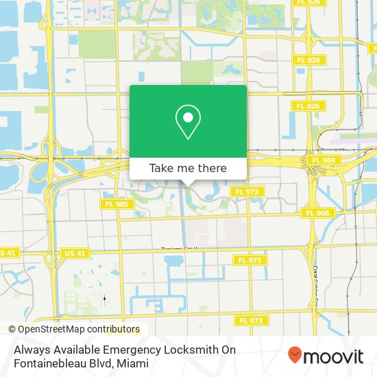 Always Available Emergency Locksmith On Fontainebleau Blvd map
