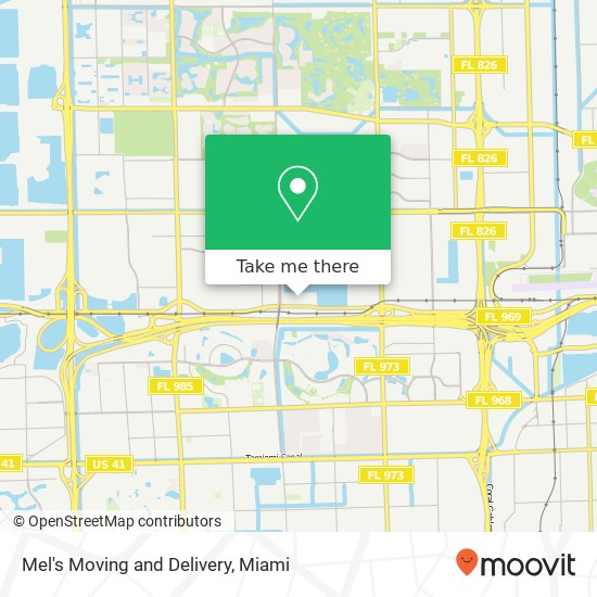 Mel's Moving and Delivery map