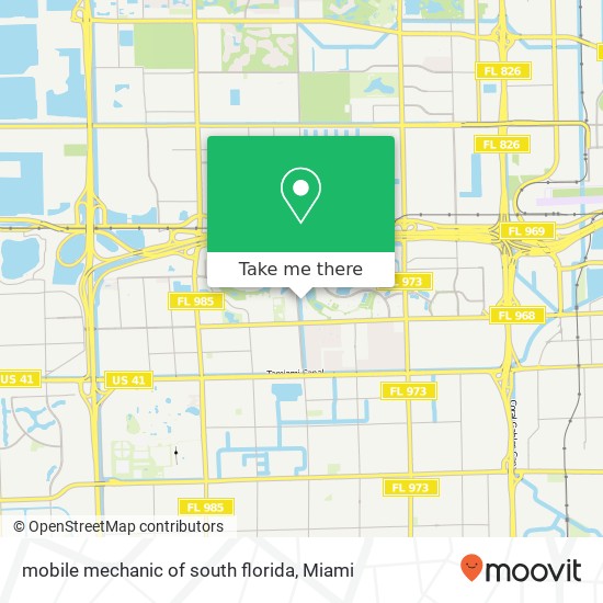 Mapa de mobile mechanic of south florida