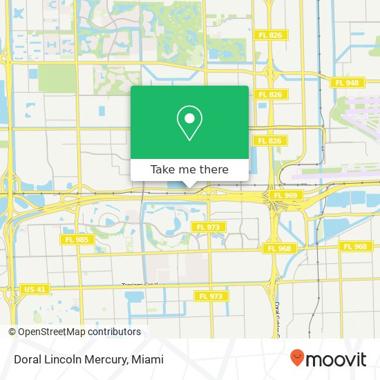 Doral Lincoln Mercury map