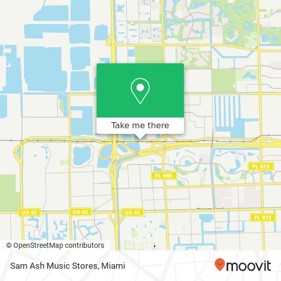 Mapa de Sam Ash Music Stores