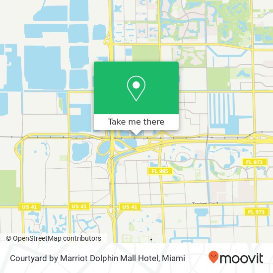 Mapa de Courtyard by Marriot Dolphin Mall Hotel