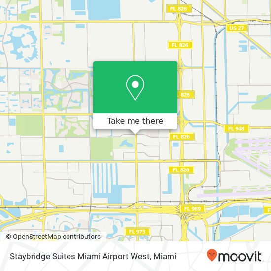 Mapa de Staybridge Suites Miami Airport West