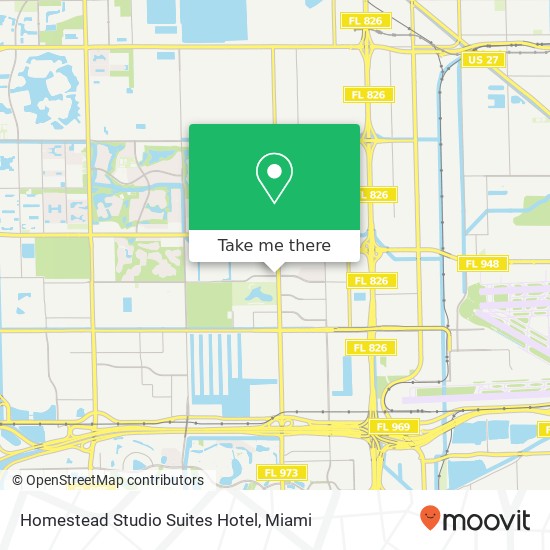 Mapa de Homestead Studio Suites Hotel