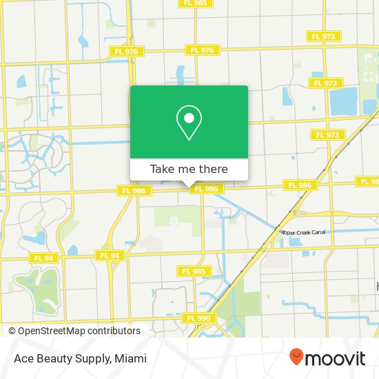 Mapa de Ace Beauty Supply