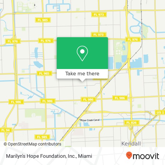 Mapa de Marilyn's Hope Foundation, Inc.