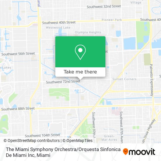 The Miami Symphony Orchestra / Orquesta Sinfonica De Miami Inc map