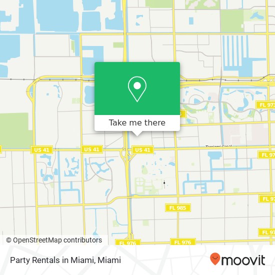 Party Rentals in Miami map