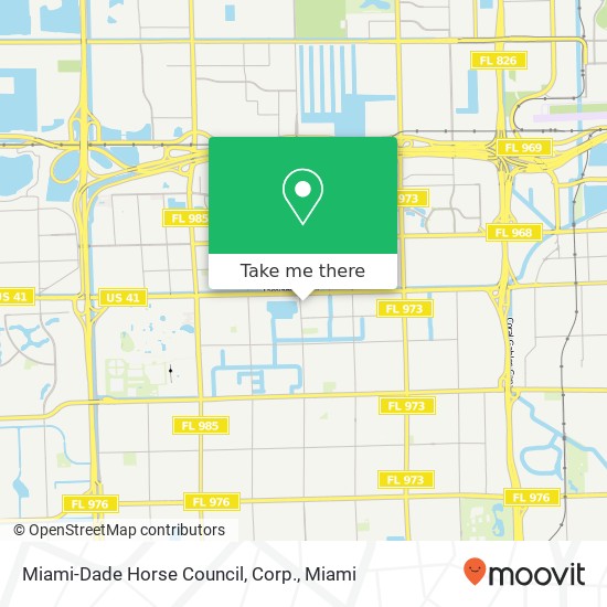 Mapa de Miami-Dade Horse Council, Corp.