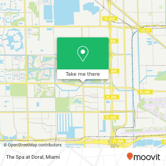 The Spa at Doral map