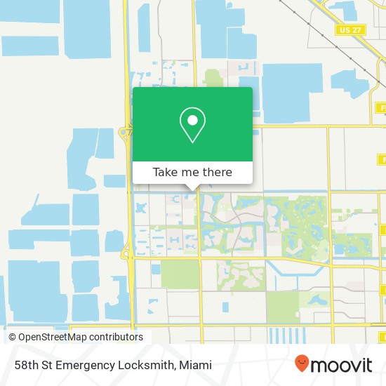 58th St Emergency Locksmith map