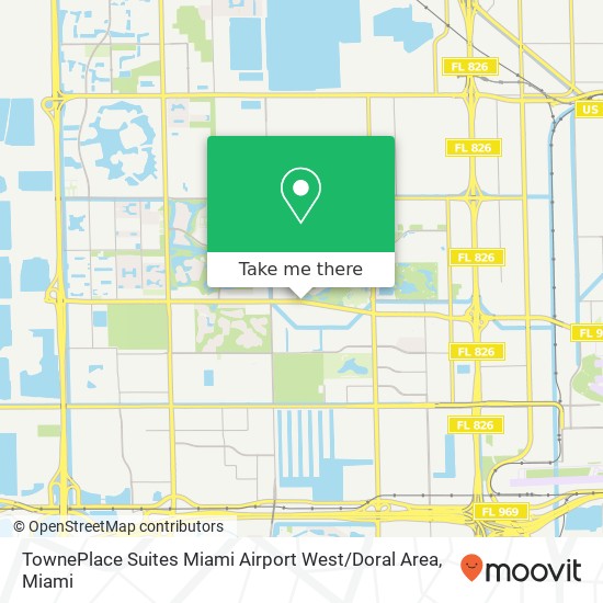 Mapa de TownePlace Suites Miami Airport West / Doral Area