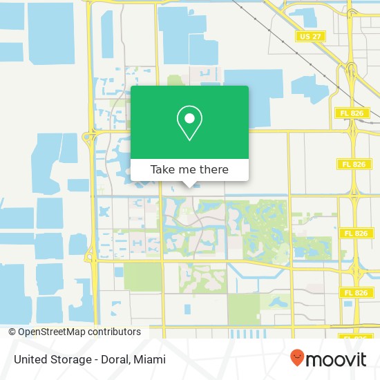 United Storage - Doral map
