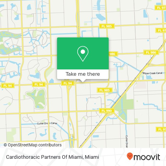 Cardiothoracic Partners Of Miami map