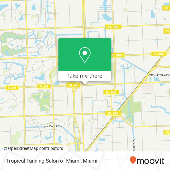 Mapa de Tropical Tanning Salon of Miami