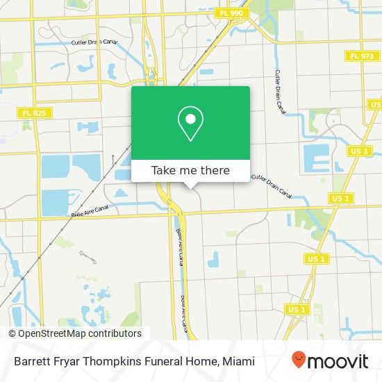 Barrett Fryar Thompkins Funeral Home map