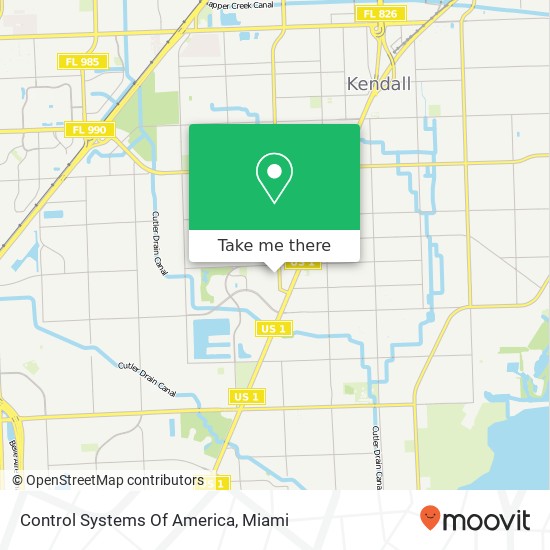 Mapa de Control Systems Of America