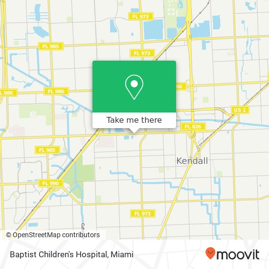 Baptist Children's Hospital map