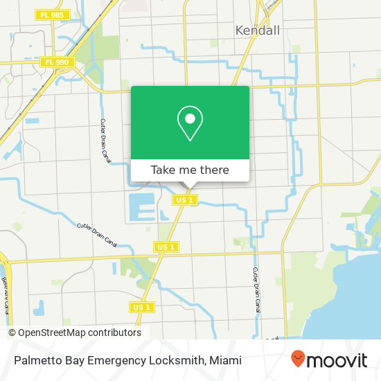 Palmetto Bay Emergency Locksmith map