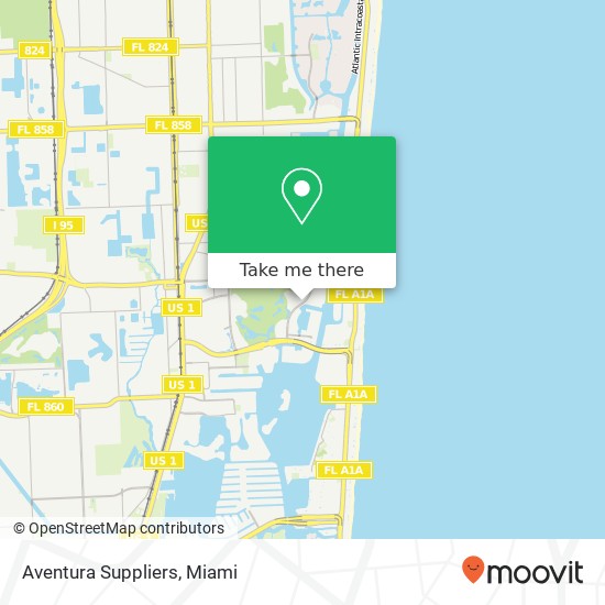 Aventura Suppliers map