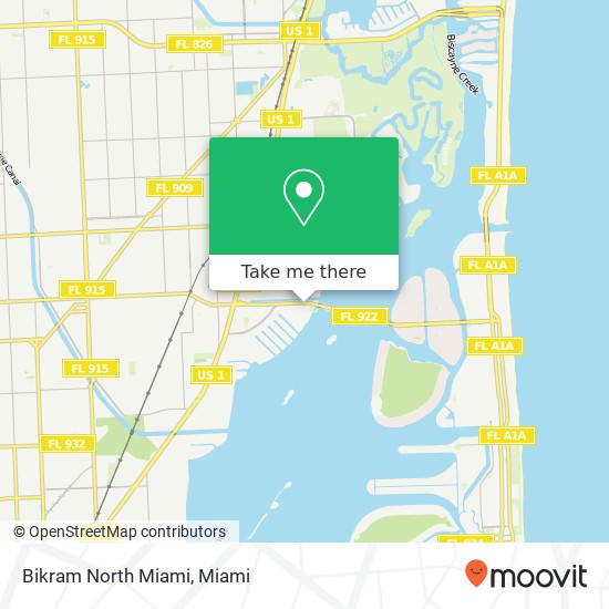 Mapa de Bikram North Miami
