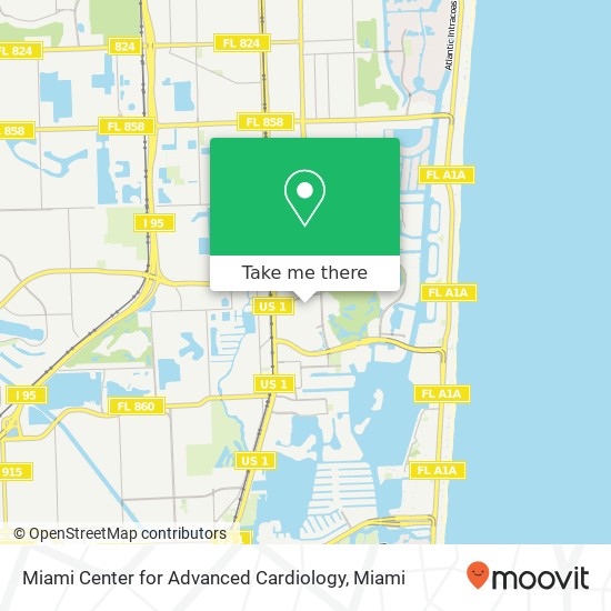 Miami Center for Advanced Cardiology map