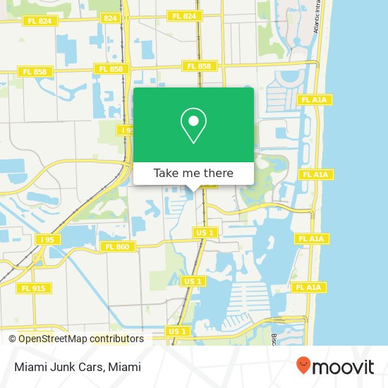 Miami Junk Cars map