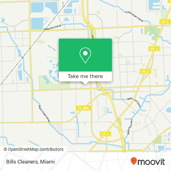 Bills Cleaners map