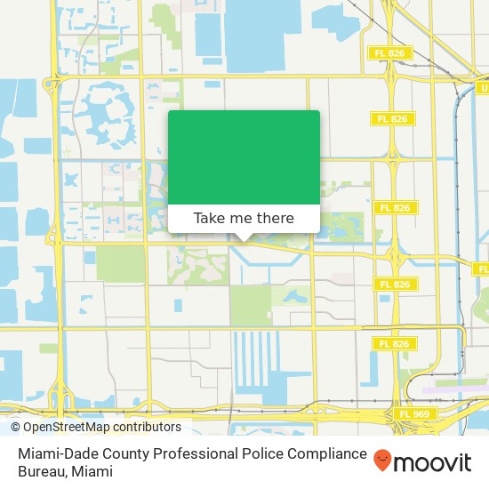 Mapa de Miami-Dade County Professional Police Compliance Bureau