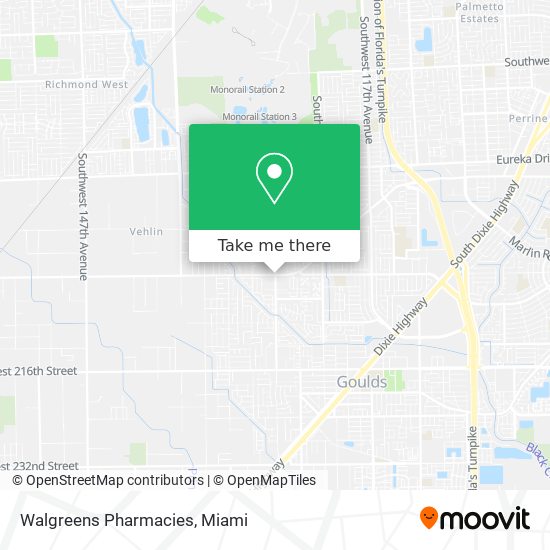 Walgreens Pharmacies map