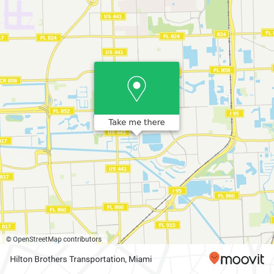 Hilton Brothers Transportation map