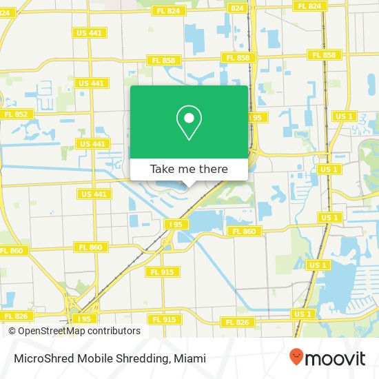 Mapa de MicroShred Mobile Shredding