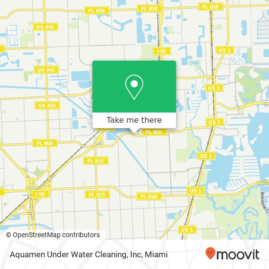 Aquamen Under Water Cleaning, Inc map