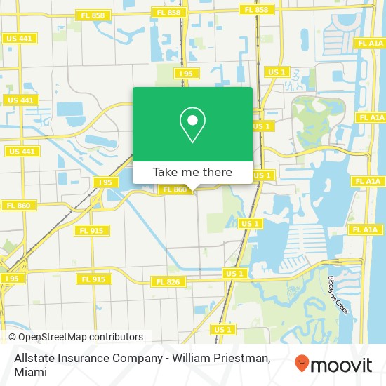 Allstate Insurance Company - William Priestman map