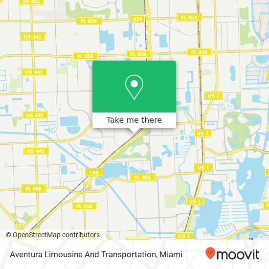 Mapa de Aventura Limousine And Transportation