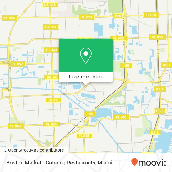 Mapa de Boston Market - Catering Restaurants