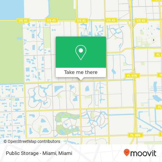 Mapa de Public Storage - Miami