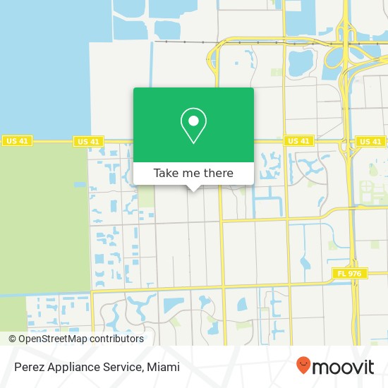 Perez Appliance Service map