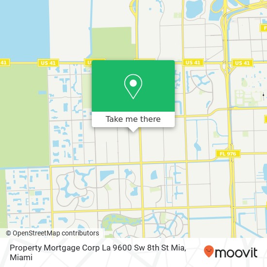 Mapa de Property Mortgage Corp La 9600 Sw 8th St Mia