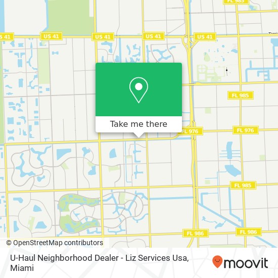 U-Haul Neighborhood Dealer - Liz Services Usa map