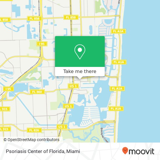Mapa de Psoriasis Center of Florida
