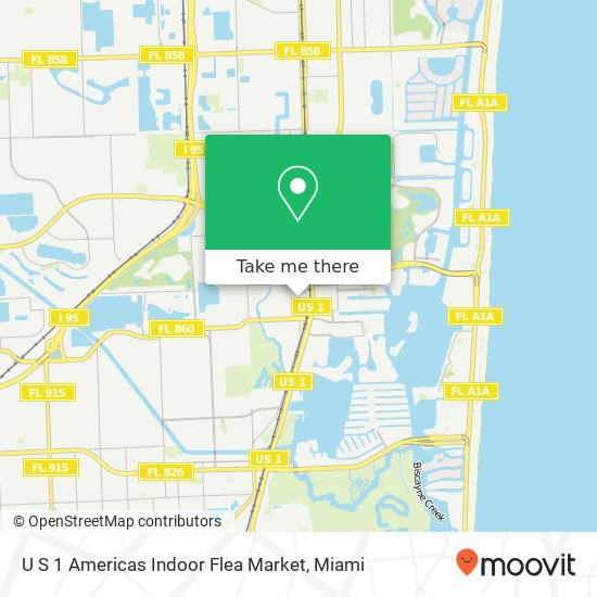 U S 1 Americas Indoor Flea Market map
