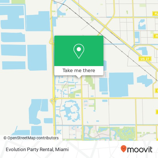 Evolution Party Rental map