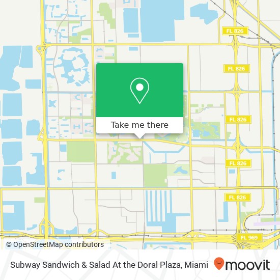 Subway Sandwich & Salad At the Doral Plaza map