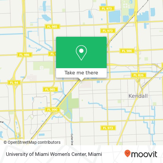 University of Miami Women's Center map