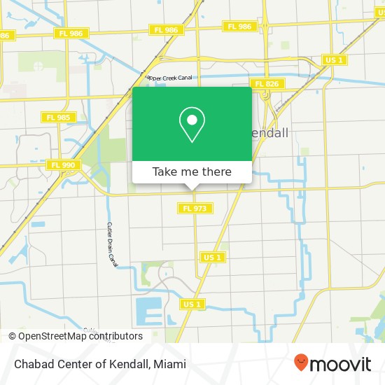 Chabad Center of Kendall map