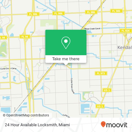 24 Hour Available Locksmith map